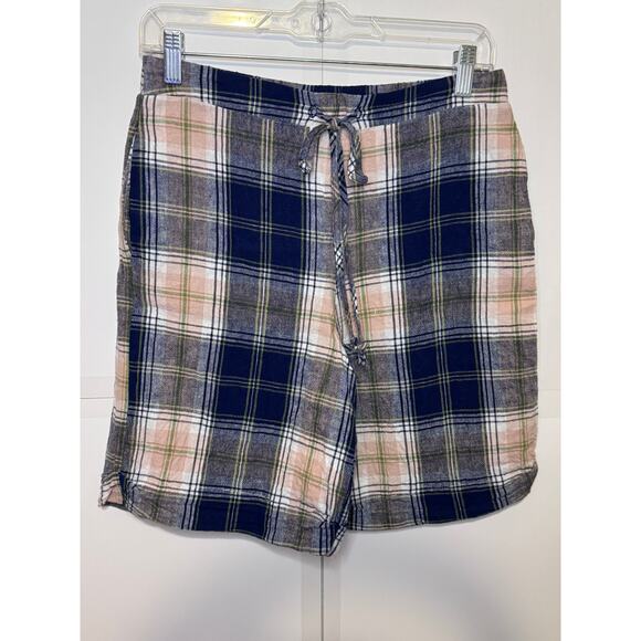 Women's Versona Linen Plaid Shorts Size S - Picture 1 of 5